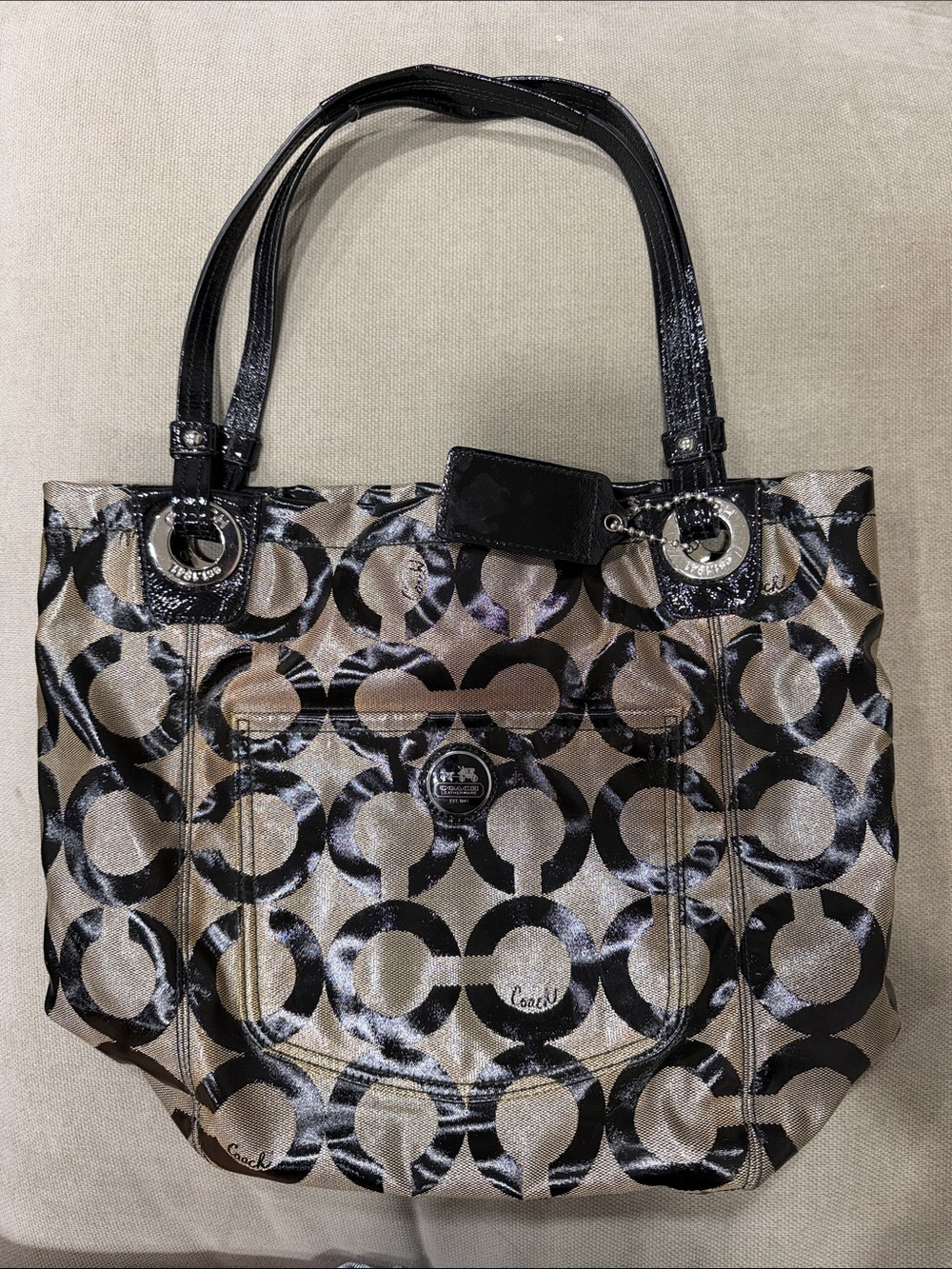 Coach Coated Op Art Alex Tote